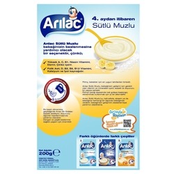 Arılac Instant Infant Cereal with Milk Rice & Banana 200 G - Thumbnail