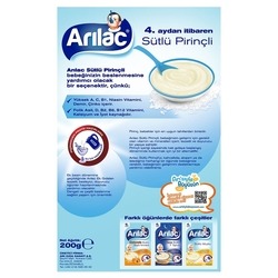 Arılac Instant Infant Cereal with Milk Rice 200 G - Thumbnail