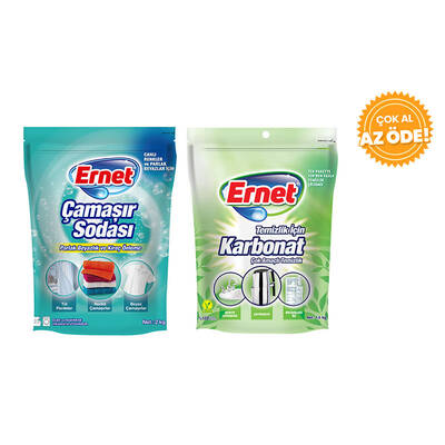 Ernet - Ernet Temizlik İçin Karbonat 1,5 kg + Çamaşır Sodası 2 kg
